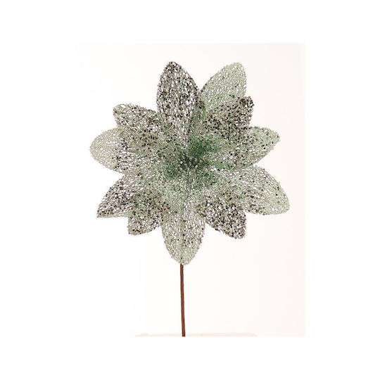 Blume Grünes Glitter H31cm