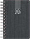 THeofylaktos Diary Spiral Theofylaktos 2026 Daily 16.6x24cm Kashmir Wire-o Anthracite 708c1.d57