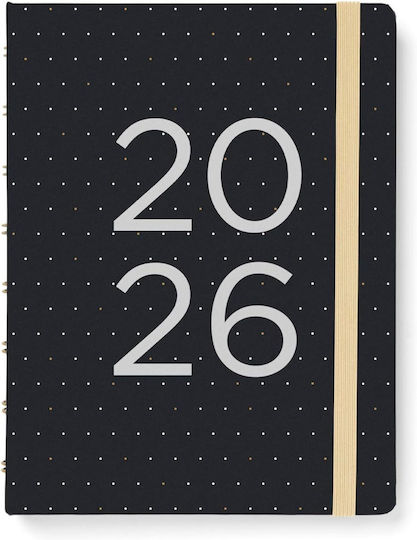 Ημερολόγιο Εβδομαδιαίο 2026 Filofax Α5 Moonlight Black