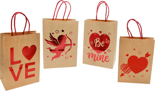 Paper Pack Bag for Gift Multicolored 15x8x21cm. 12pcs