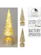 Christmas Decorative Illuminated Glass Tree 36cm Battery (Μiscellaneous Designs)