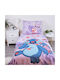 Disney Lilo And Stitch Kids Duvet Cover Single Cotton Purple 140x200cm