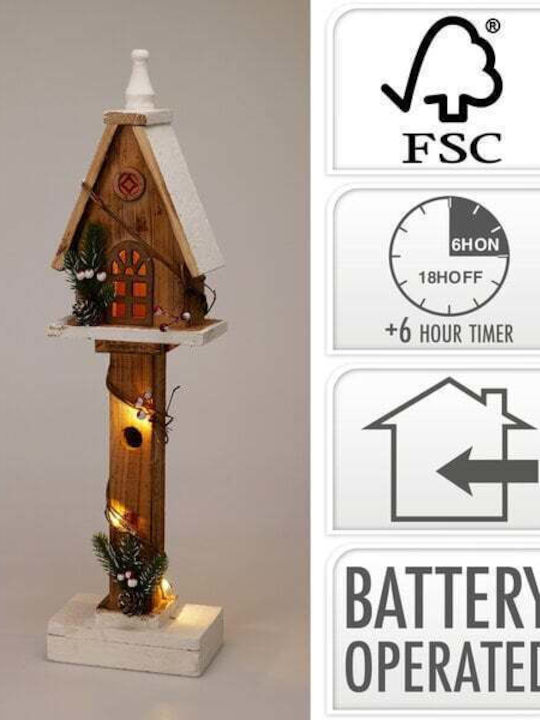 Koopman Christmas Illuminated Decorative Wooden House with Battery