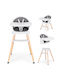 Ecotoys Baby Highchair 3 in 1 with Adjustable Height Gray