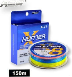 Fir De Pescuit Aba Hunter 150m 8x Multicolor Pe 0.4