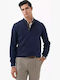 Herrenblusen Langarm Blau
