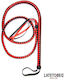 Lange Peitsche Schwarz Rot 210cm