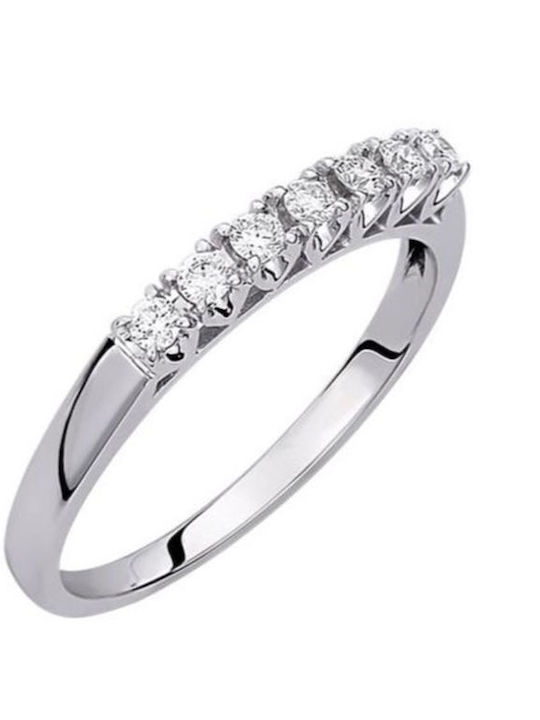 Mar & Co Diamonds Γυναικείο Δαχτυλίδι Λευκόχρυσο 18Κ