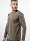 Langarmbluse Khaki