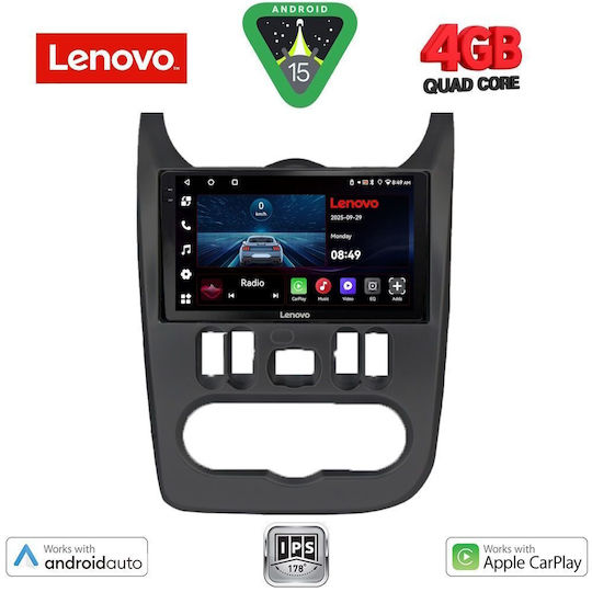 Lenovo Car Audio System for Renault Logan Dacia Duster / Logan / Sandero 2006-2012 (Bluetooth/USB/WiFi/GPS/Apple-Carplay/Android-Auto) with Touch Screen 9"