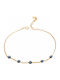 Slevori Women's Bracelet with design Eye made of Silver Gold Plated