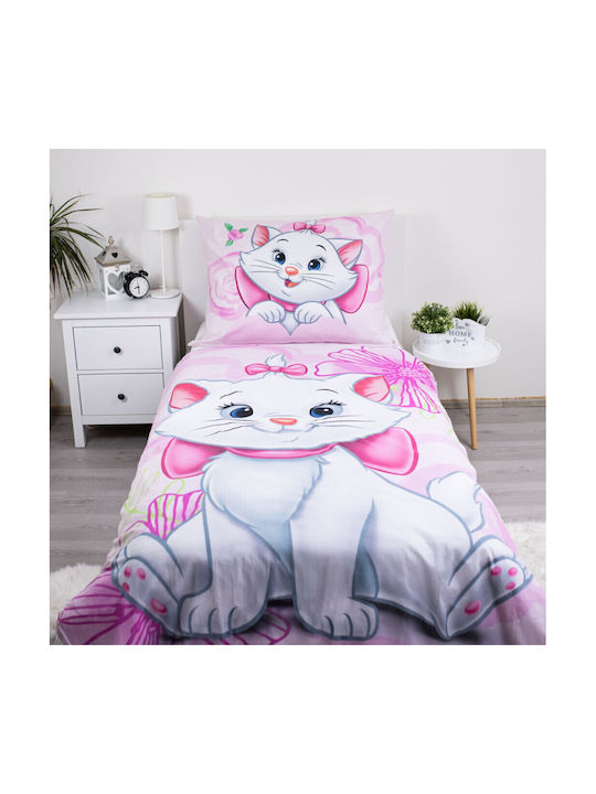 Disney Marie Rose Set Kids Duvet Cover Single w...