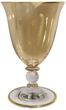Griffe Montenapoleone Glass Water made of Glass in Gold Color Goblet