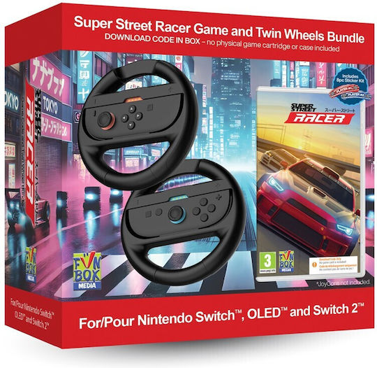 Super Street Racer Game Twin Racing Wheels Bundle Nintendo Switch