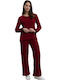 Giota Winter Damen Pyjama-Hose Rot