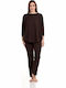 Zen by Daisy Set Pijamale pentru Femei Maro