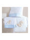 Rythmos Blanket Cot Fox Waffle Light Blue 120x150cm