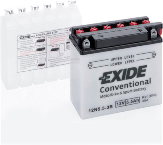 Motorradbatterie Exide 12n5.5-3b 12V 5.5Ah