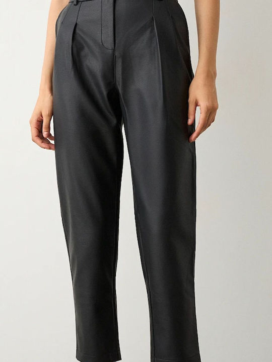 Dama Tesatura Pantaloni cu Croială Normală Black