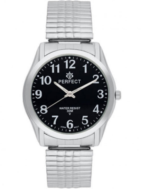 Perfect Men's Watch Battery with Silver Metal Bracelet