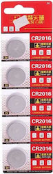 Lithium Watch Batteries CR2016 3V 5pcs