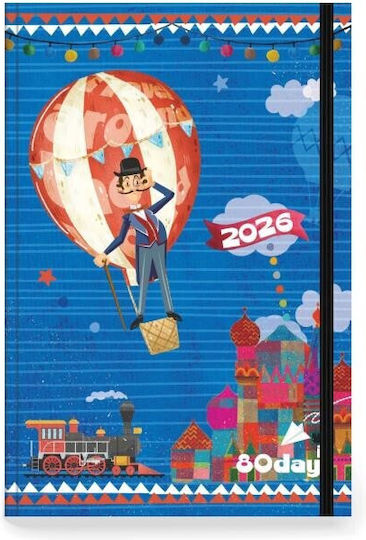 Daily Diary 2026 Innuendo Elastic Travel Around World 17x25 355581