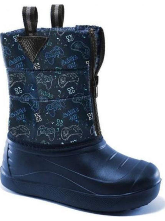 Kids Boots with Velcro Blue