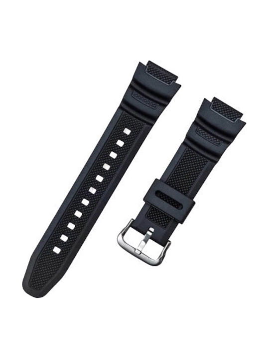 Casio Gummi-Armband Schwarz 18mm