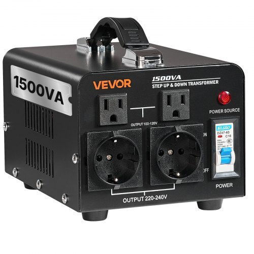 Vevor SXDYZHQSD110XHT37001V2 Transformator de la 220V la 110V 1500VA