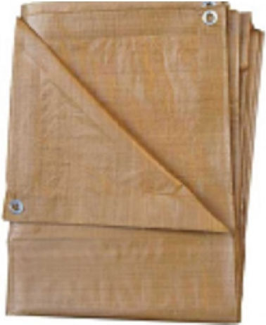 Waterproof Tarpaulin 120gr/m² 12x5m. Light Type Beige