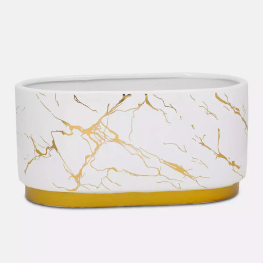 Diosera Blumentopf Keramik Weiß