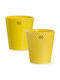 Fankon Flowers Übertopf Keramik Gelb 13x14εκ.