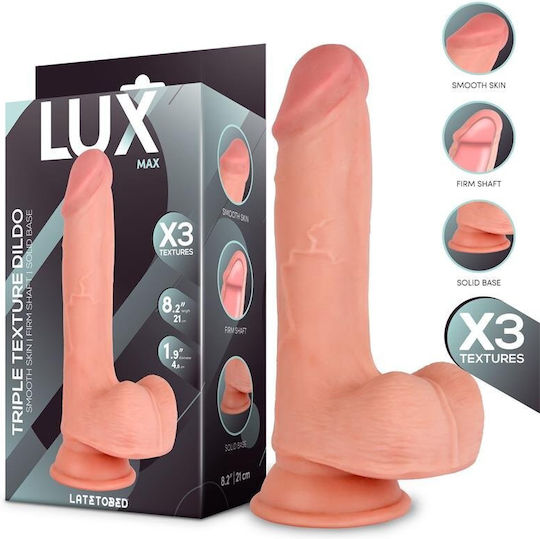 Lux Triple Realistisches Dildo mit Hoden Fleisch