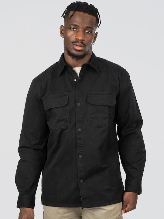 Rebase Overshirt Mânecă Lungă Negru