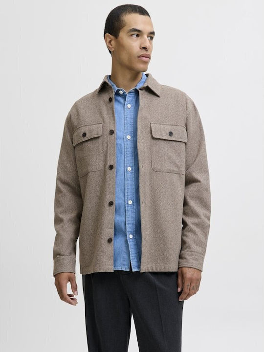 Jack & Jones Melange Langärmeliges Baumwollover...