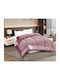 Silk Fashion Duvet Cover Queen 240x260cm Plush Rust Red 240 GSMGsm