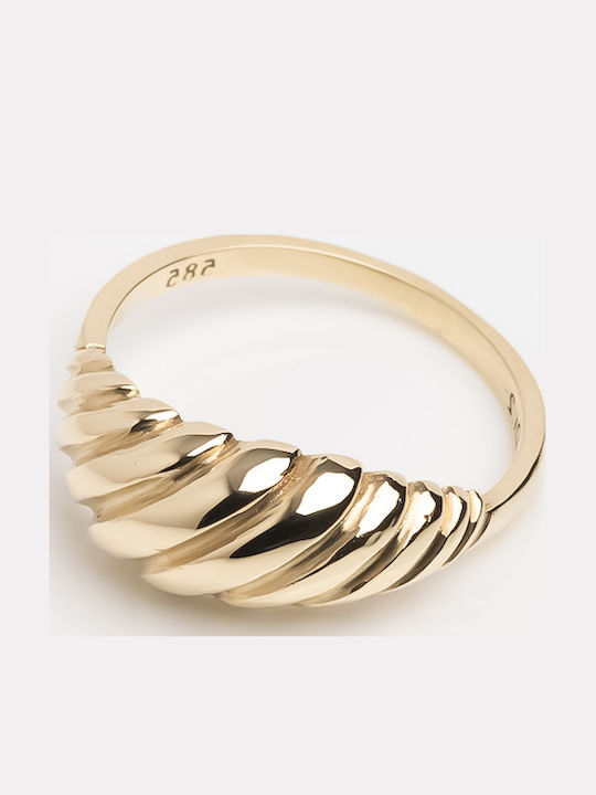 Croissant Gold Ring 14 Carats