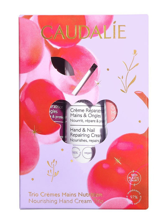 Caudalie Nourishing Hand Trio Travel Set for Moisturizing 3pcs