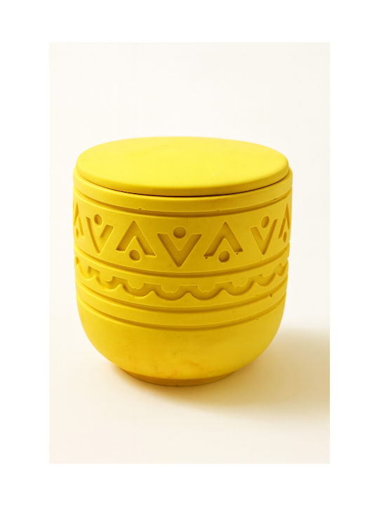 Aromatic Soy Candle in Jar with Caramel Scent 10x10cm