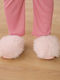 Winter Women's Slippers with Fur Pink