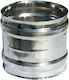 Μούφα Σύνδεσης Καπνοδόχου Inox 150mm Ασημί