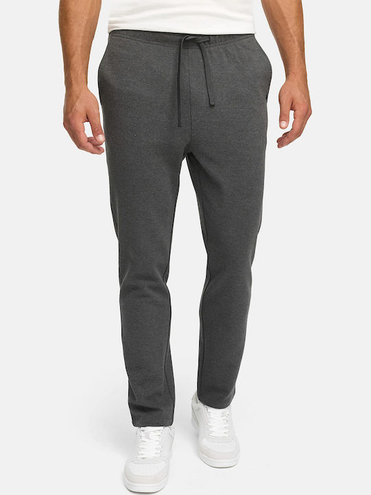 Trousers Elastic in Tapered Line Grey