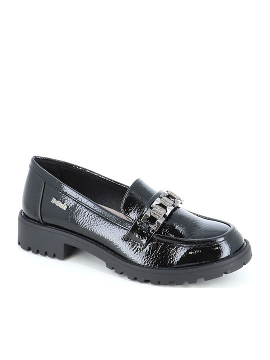 Δερμάτινα Γυναικεία Loafers σε Μαύρο Χρώμα