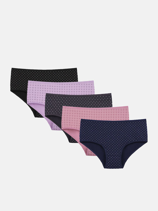 Βαμβακερά Femei Slip MultiPack Multicolor