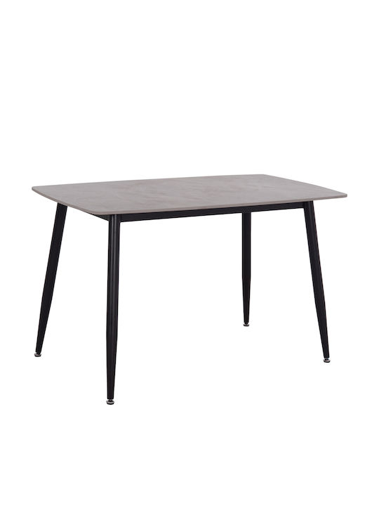 Rav Tisch Speisesaal Marble Grey, Black 120x70x75cm