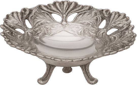 Galifas Metallic Decorative Platter Silver 19x19x4cm