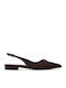 Suede Slingback Ballerinas With strap Brown