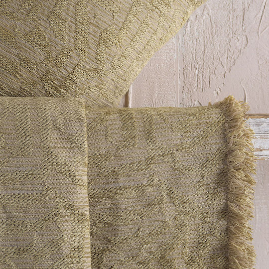 Rythmos Melie Chenille Armchair Throw 160x180cm Golden Olive