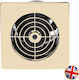 Manrose Loprofile Extractor Fan Ø120mm Gold Brass Square
