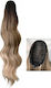 Postiche Curly Ponytail Synthetic Hair High Quality Comb-in Blonde Ombre 24 Inches